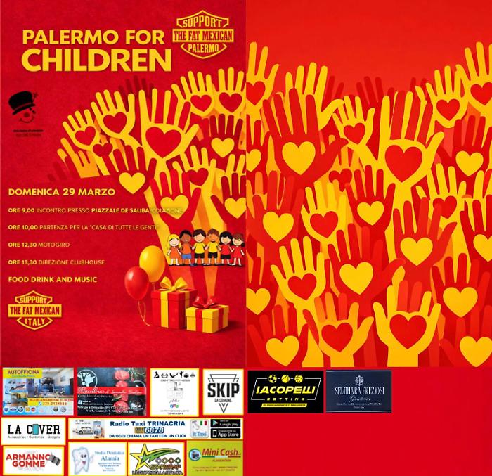 Passione, motociclette e solidariet&agrave;:  Il Motorcycle Club Bandidos MC Palermo Chapter porta doni ai bimbi della Zisa