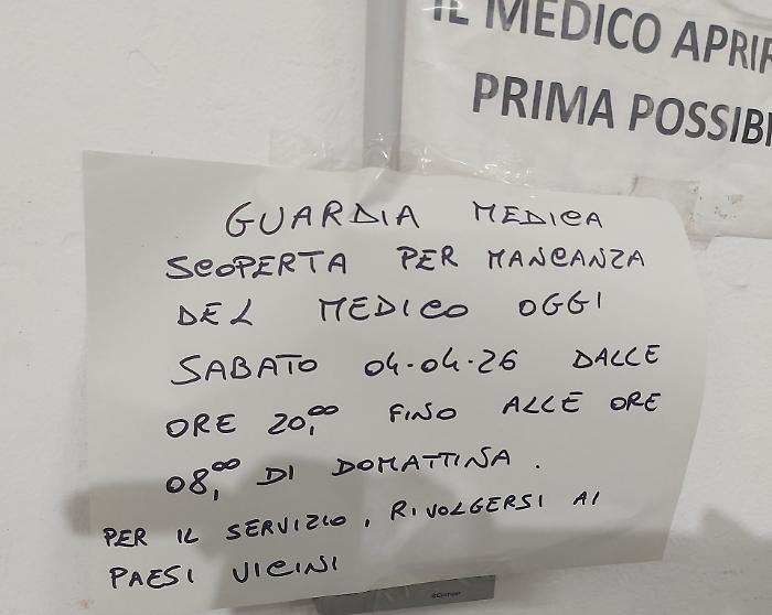 A Ispica guardia medica scoperta alla vigilia di Pasqua
