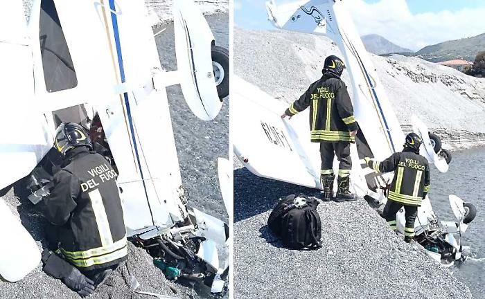 Da Siracusa a Potenza in volo, ma l'aereo ultraleggero precipita in Calabria: illesi i due occupanti