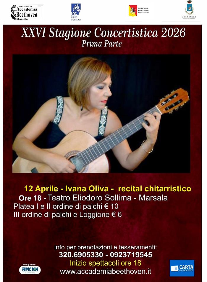 Ivana Oliva in recital al Teatro Sollima: viaggio sonoro tra classico, musica brasiliana e sensualit&agrave; spagnola