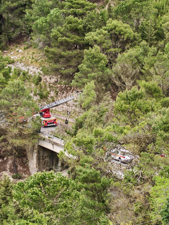 Chiaramonte, alberi caduti per il forte vento. Interrotto il traffico lungo la circonvallazione 