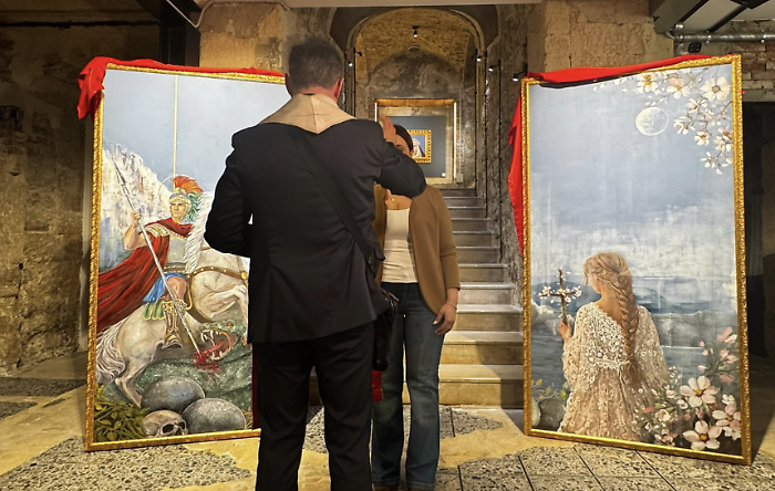 Modica, benedetto il dittico dedicato a San Giorgio e a Santa Margherita