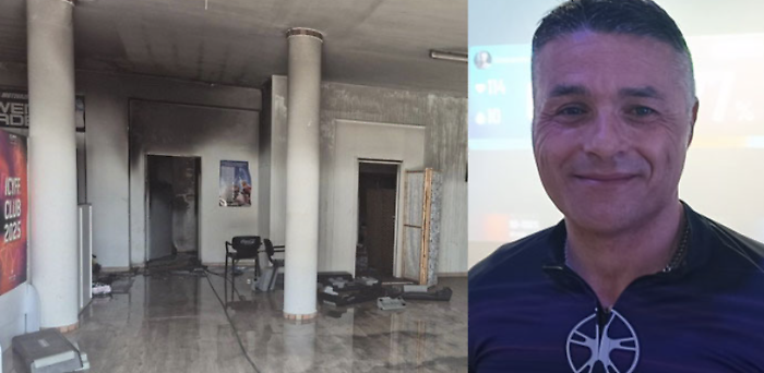 Marina di Ragusa, palestra a fuoco