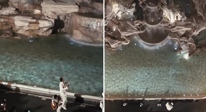 Lo show di Achille Lauro nella Fontana di Trevi annunciato sui social