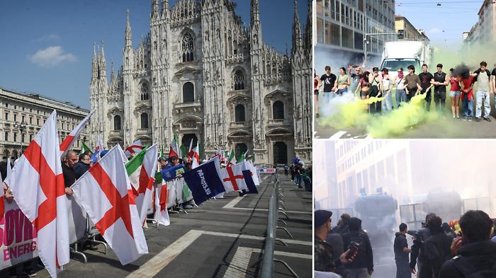 Milano, il pomeriggio in cui la citt&agrave; si &egrave; fermata: idranti, fumogeni e tensione attorno al corteo dei Patrioti