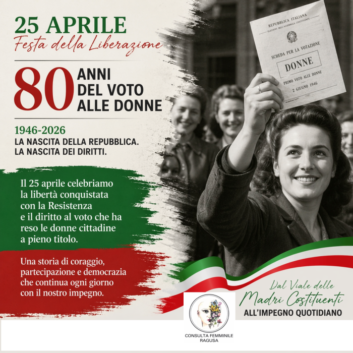 Ragusa, la consulta femminile celebra gli 80 anni del voto alle donne