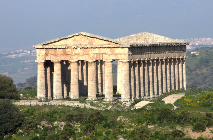 segesta veduta tempio - sito archeologico