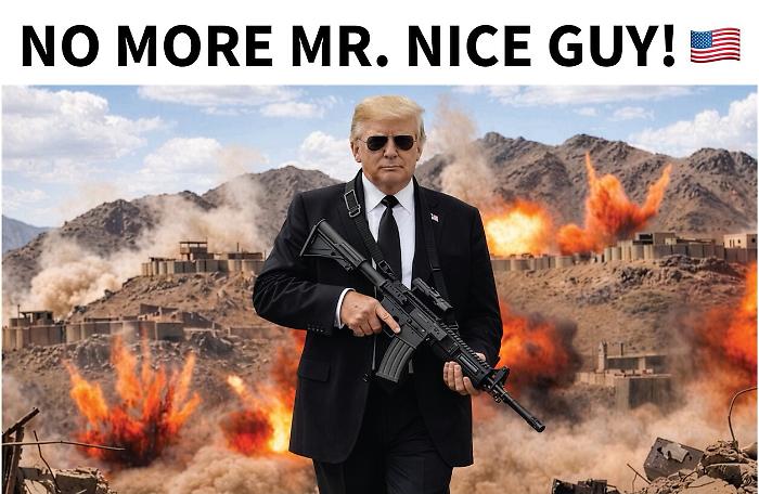 Il messaggio all'Iran con mitra in mano di Trump: &laquo;No more mr. nice guy&raquo;