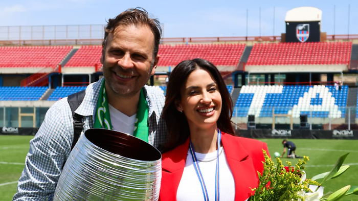 Eleonora Incardona e il patron Luca Napoli