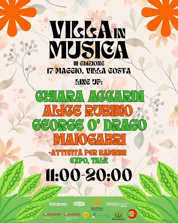 Villa in Musica: terza edizione al Giardino Rosa Balistreri, musica, arte e rigenerazione urbana