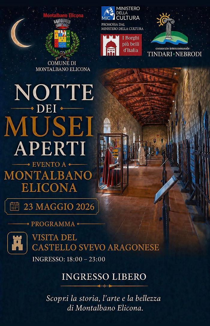 Notte dei musei aperti nei Nebrodi: tra tramonti e storia al Castello Aragonese