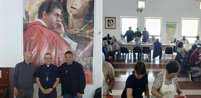 Delegazione Migrantes del Piemonte guidata dal vescovo di Asti in visita all'hotspot di Pozzallo