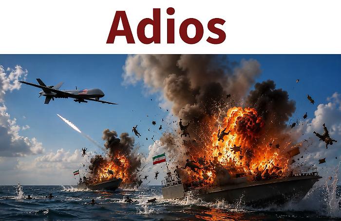 "Adios":  Trump posta su Truth caccia Usa che bombardano navi iraniane nello Stretto di Hormuz