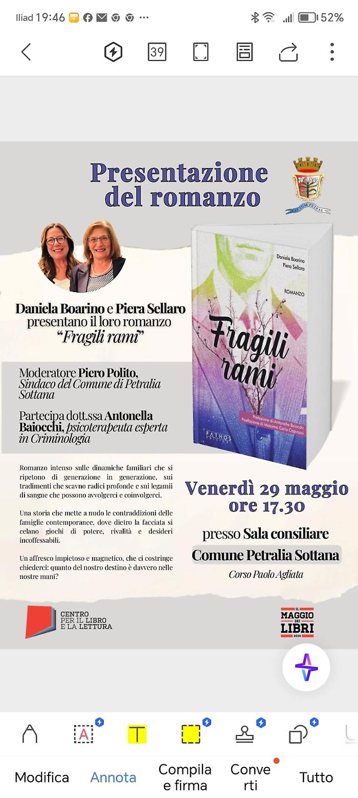 Presentazione di "Fragili rami": riflessioni sulla fragilit&agrave; e le relazioni umane
