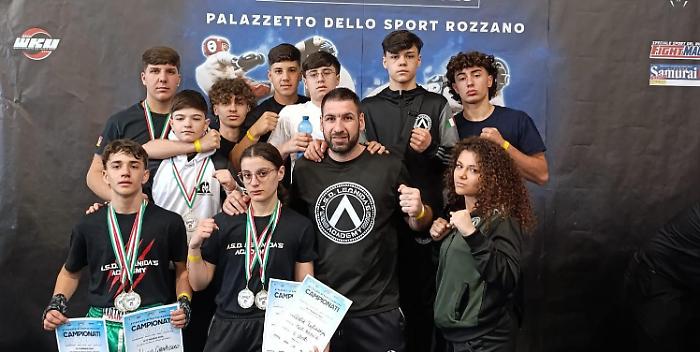 Leoni-da&rsquo;s Academy trionfa ai Campionati Nazionali Fight1: 4 ori, 6 argenti e 2 bronzi