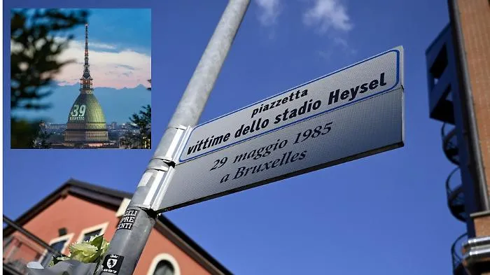 Torino ricorda l&rsquo;Heysel: la Mole illuminata in memoria dei 39 tifosi