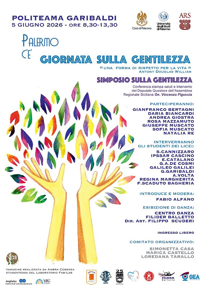 Gentilezza in scena: oltre 500 giovani per una giornata di filosofia, arte e solidariet&agrave; al Teatro Politeama-Garibaldi di Palermo