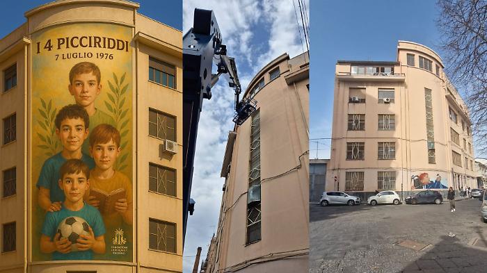 San Cristoforo, si lavora al murales per i "quattro picciriddi" uccisi 50 anni fa dalla mafia