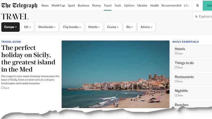  Sicilia, la pi&ugrave; bella del Mediterraneo: il Telegraph lo certifica (dopo le polemiche)
