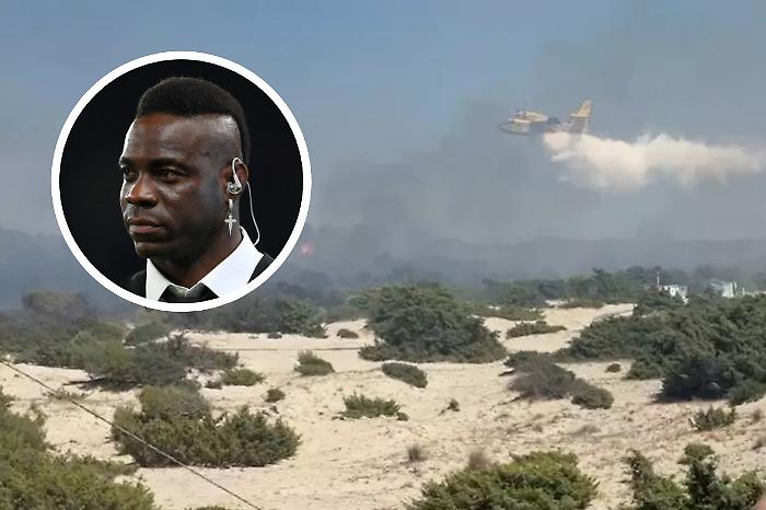 Vacanze da incubo per Super Mario: Balotelli evacuato per l'incendio a Torre San Giovanni 