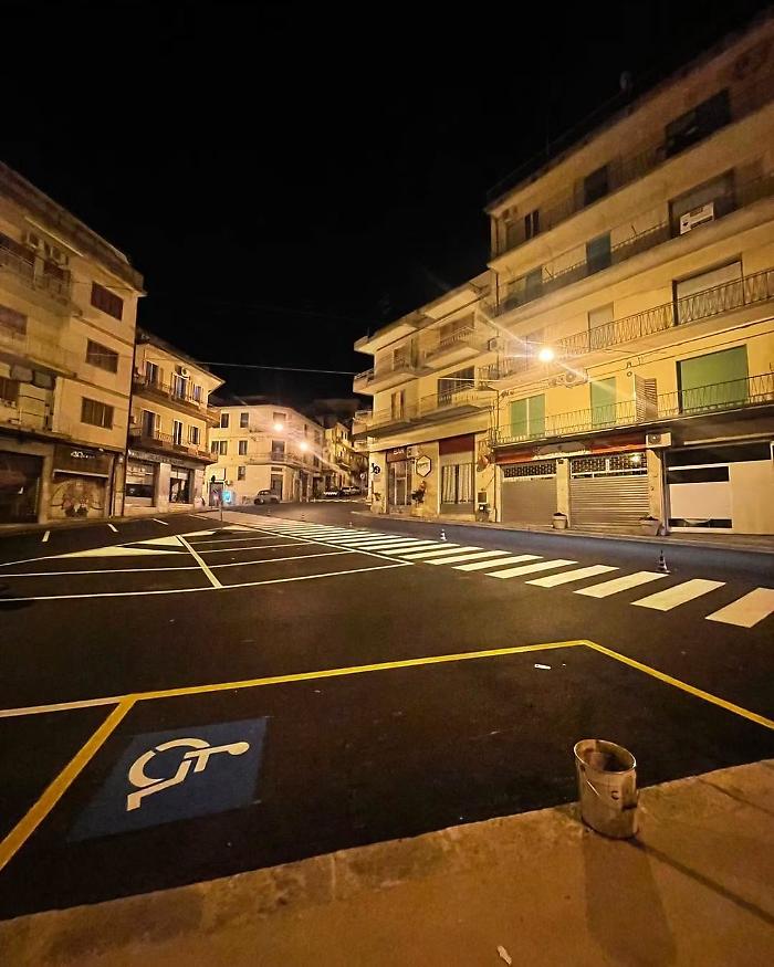 Ragusa, lavori notturni nello slargo di via Benedetto Croce