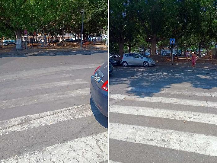Catania: strisce pedonali sbiadite in piazza Lincoln