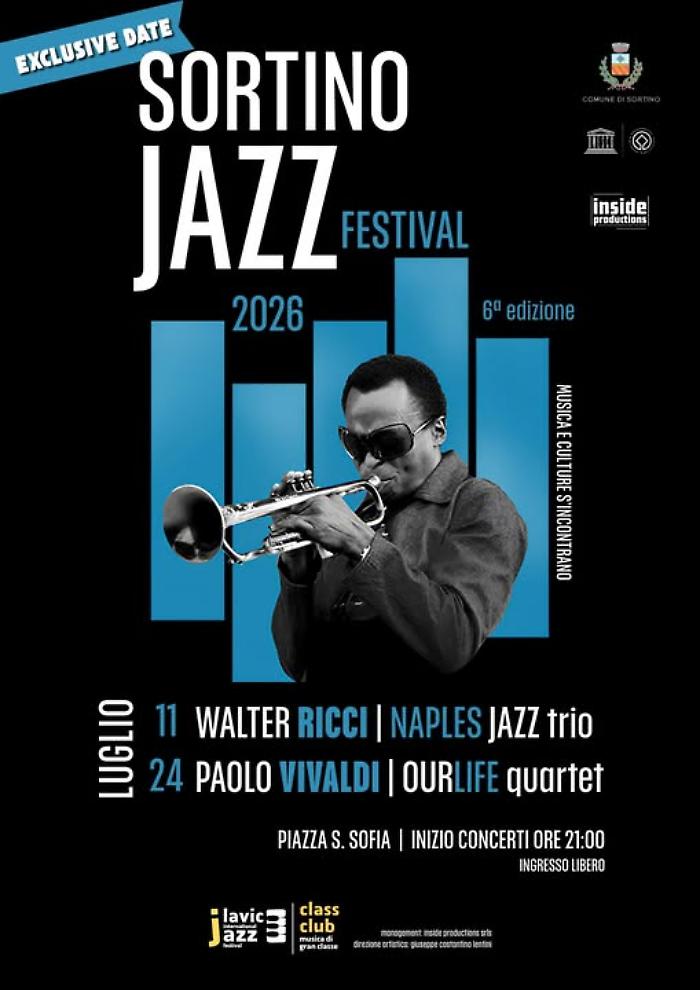 Jazz sotto le stelle a Sortino: Walter Ricci Trio in Piazza Santa Sofia