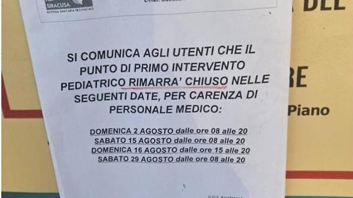 Turni scoperti al Rizza: servizi pediatrici sospesi ad agosto