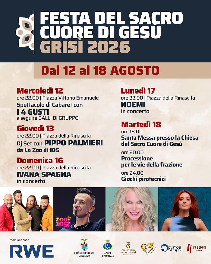 Ivana Spagna e Noemi a Gris&igrave;: due concerti gratuiti alla festa del Sacro Cuore