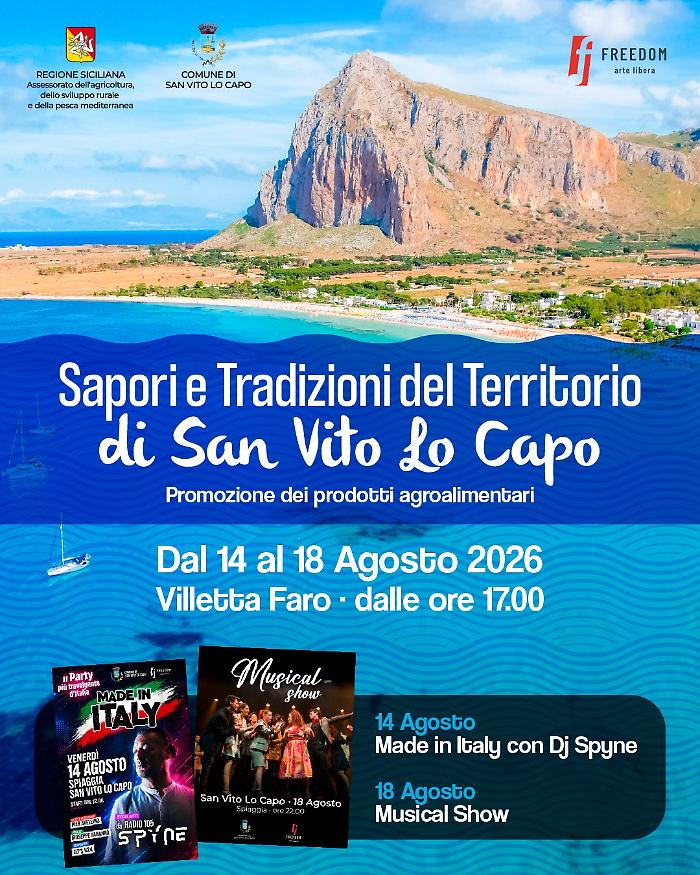 Sapori e tradizioni a San Vito Lo Capo: quattro giorni di degustazioni, musica e spettacoli