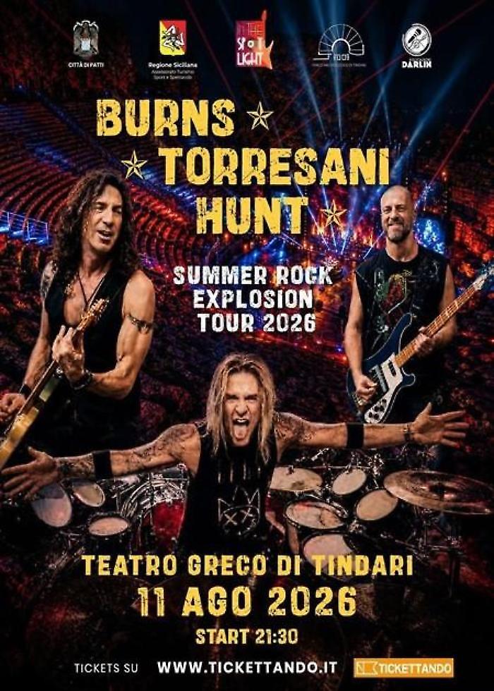 Il Teatro Antico di Tindari vibra: omaggio al classic rock con Stef Burns, Andrea Torresani e Will Hunt