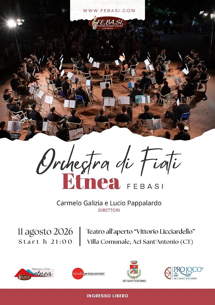  l'Orchestra di Fiati Etnea FEBASI in concerto al Teatro all'aperto "Vittorio Licciardello"