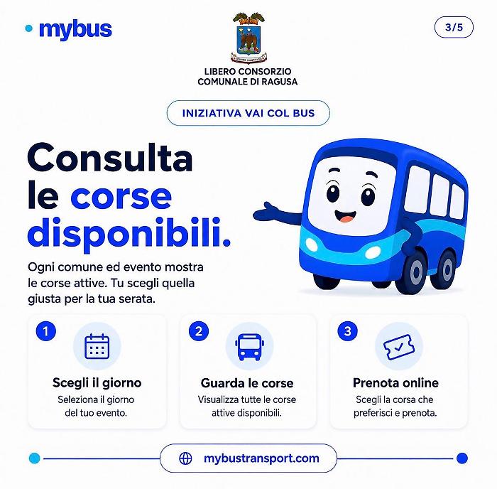 Il Libero consorzio comunale di Ragusa attiva Vai col bus: ecco di cosa si tratta