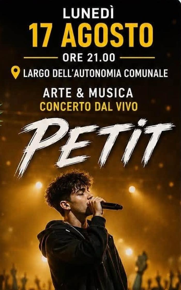 Petit in concerto a Priolo Gargallo: la voce di Amici in un live gratuito il 17 agosto