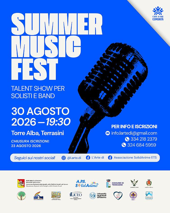 Terrasini. Summer Music Fest &ndash; 2&ordf; Edizione