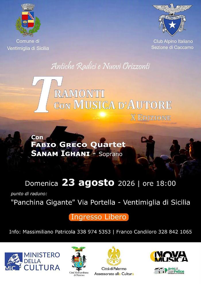 Tramonti e note in quota: la decima edizione di Tramonti con musica d'autore a Ventimiglia di Sicilia