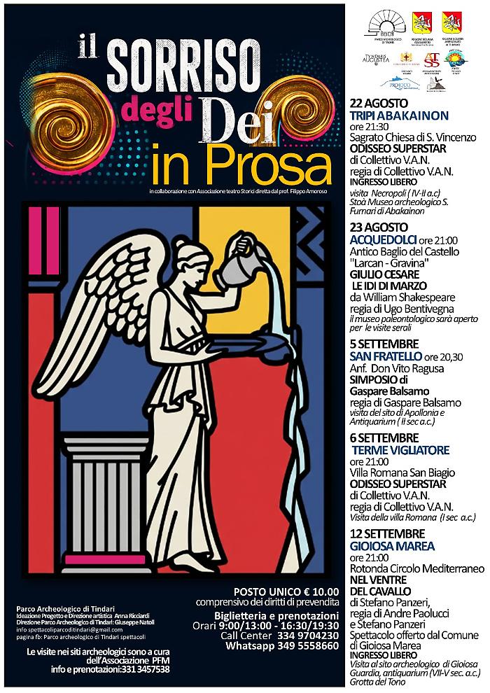 &ldquo;Il Sorriso degli Dei&rdquo; in prosa, riparte la rassegna del Parco Archeologico di Tindari