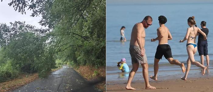 Italia divisa in due: caldo subtropicale al Sud oltre i 40&deg;C, temporali violenti al Nord‑Ovest