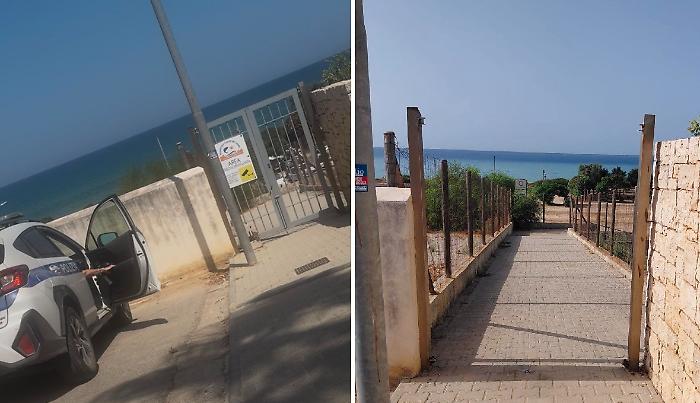 Il mare torna libero: ad Alcamo Marina rimosso in 24 ore un cancello abusivo
