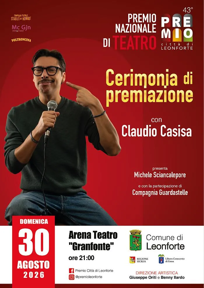 Premio Citt&agrave; di Leonforte, gli ultimi appuntamenti della 43&ordf; edizione