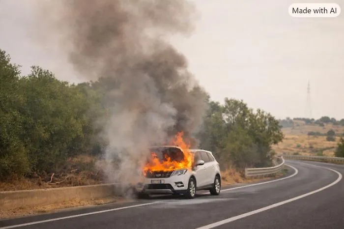 Fuoco e fiamme sul Range Rover, c'era anche una donna in gravidanza