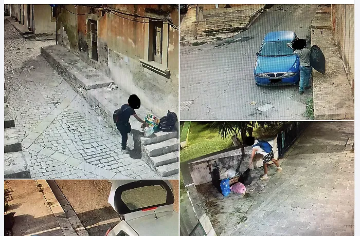 Comiso, sorpresi altri zozzoni mentre abbandonano i rifiuti per strada