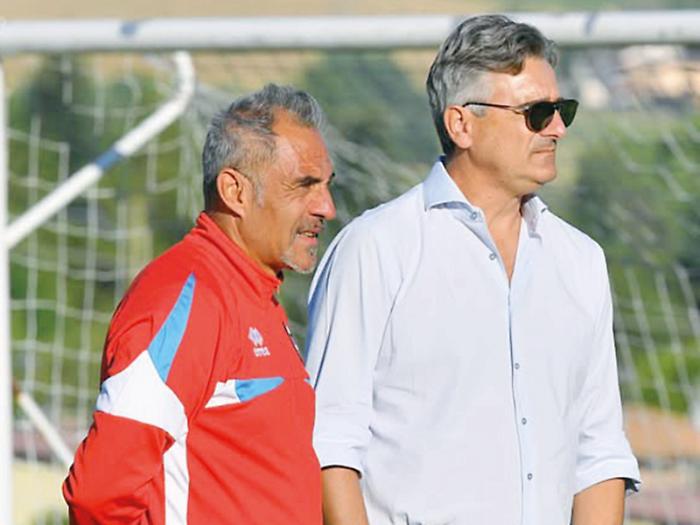 Il tecnico Toscano  e il ds  Pastore