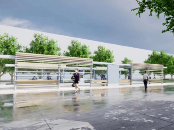 Quattro fermate del tram all'avanguardia