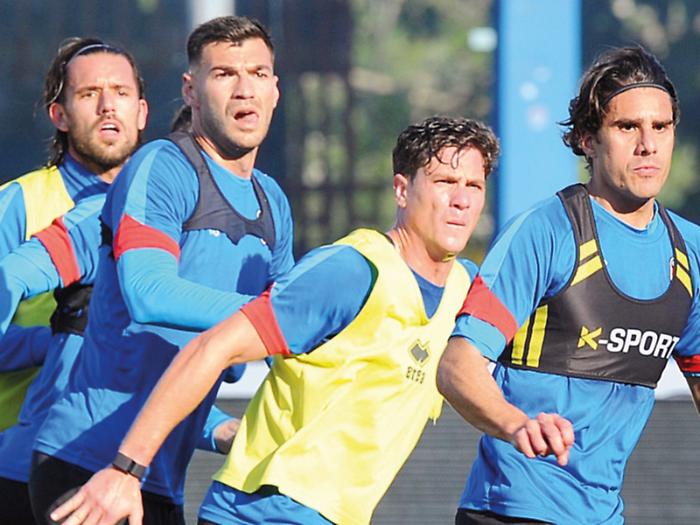 Il Catania in allenamento