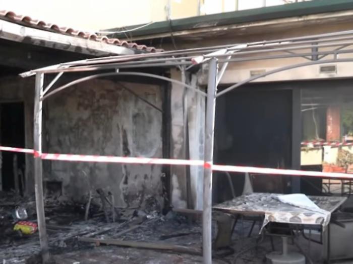 Struttura di beneficenza danneggiata da un incendio