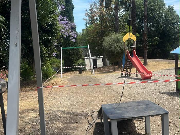 Parco Mendes, tranciata la &ldquo;zipline&rdquo; dei bambini
