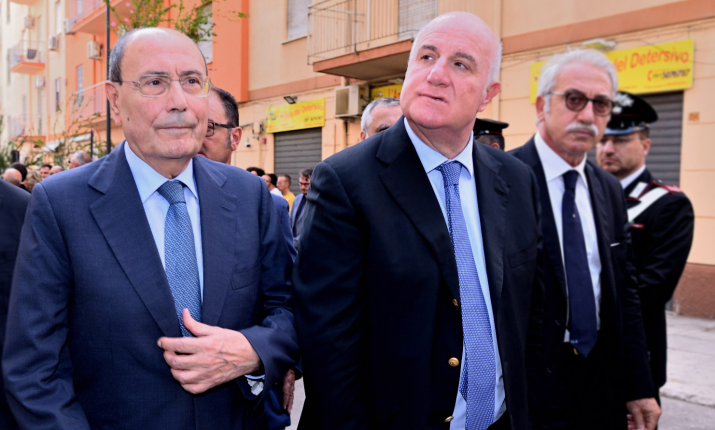 da sinistra Renato Schifani, Marcello Caruso