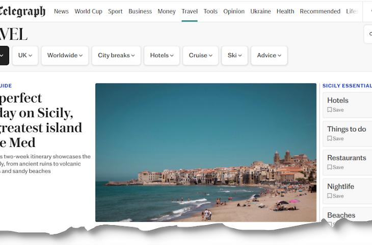 Sicilia, la pi&ugrave; bella del Mediterraneo: il Telegraph lo certifica (dopo le polemiche)