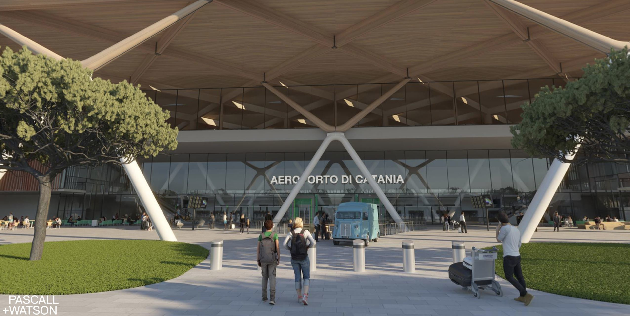 Rendering aeroporto di Catania Terminal B
